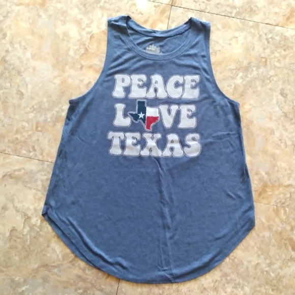 Tops - Peace Love Texas tank top, size Large